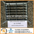 Grelha de Drenagem de Aço Galvanizado por Imersão a Quente de 620x620x25mm e Conjunto de Moldura